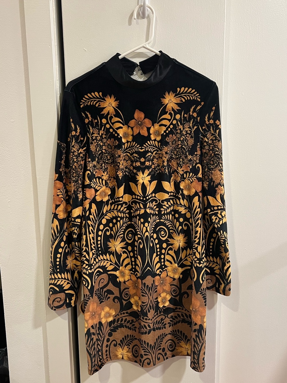 Anthropologie Velvet Mini Dress